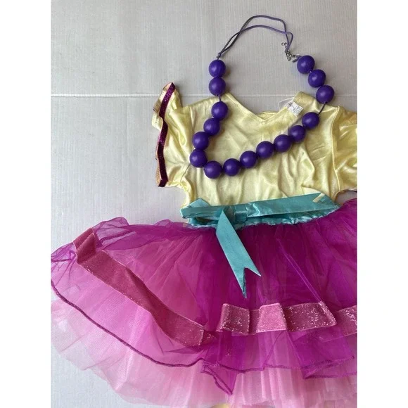 Disney Junior Fancy Nancy 3-piece costume set Sz 3t/4t Dress Pants Necklace - Picture 12 of 12